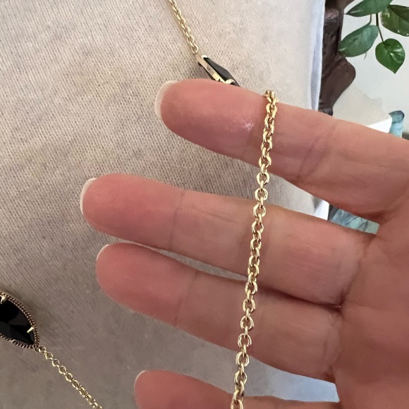 Kendra Scott long gold tone necklace. - Picture 6 of 6